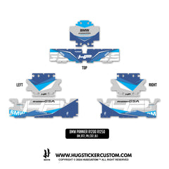Pannier Sticker for BMW GS & GS Adventure 1200/1250 'HP' Design - HUGSTICKERCUSTOM 