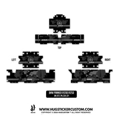 Pannier Sticker for BMW GS & GS Adventure 1200/1250 'World Map' Design - HUGSTICKERCUSTOM 