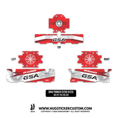 Pannier Sticker for BMW GS & GS Adventure 1200/1250 'Compass' Design - HUGSTICKERCUSTOM 
