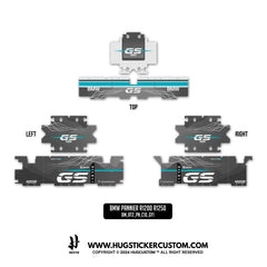 Pannier Sticker for BMW GS & GS Adventure 1200/1250 'Adventure' Design - HUGSTICKERCUSTOM 