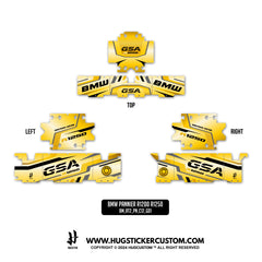 Pannier Sticker for BMW GS & GS Adventure 1200/1250 'APRS23' Design - HUGSTICKERCUSTOM 
