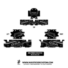 Pannier Sticker for BMW GS & GS Adventure 1200/1250 'APRS23' Design - HUGSTICKERCUSTOM 