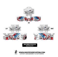 Pannier Sticker for BMW GS & GS Adventure 1200/1250 'Yaks' Design - HUGSTICKERCUSTOM 