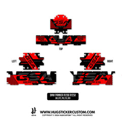 Pannier Sticker for BMW GS & GS Adventure 1200/1250 'Spirit of GS' Design - HUGSTICKERCUSTOM 