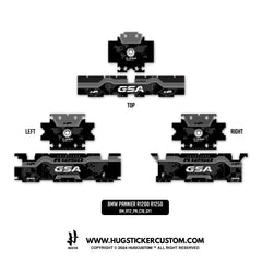 Pannier Sticker for BMW GS & GS Adventure 1200/1250 'HP 2' Design - HUGSTICKERCUSTOM 