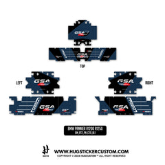 Pannier Sticker for BMW GS & GS Adventure 1200/1250 'Trophy 2' Design - HUGSTICKERCUSTOM 