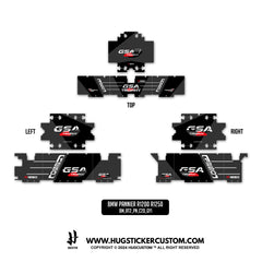 Pannier Sticker for BMW GS & GS Adventure 1200/1250 'Trophy 2' Design - HUGSTICKERCUSTOM 