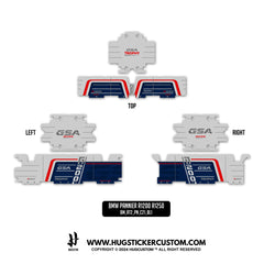 Pannier Sticker for BMW GS & GS Adventure 1200/1250 'Trophy 3' Design - HUGSTICKERCUSTOM 