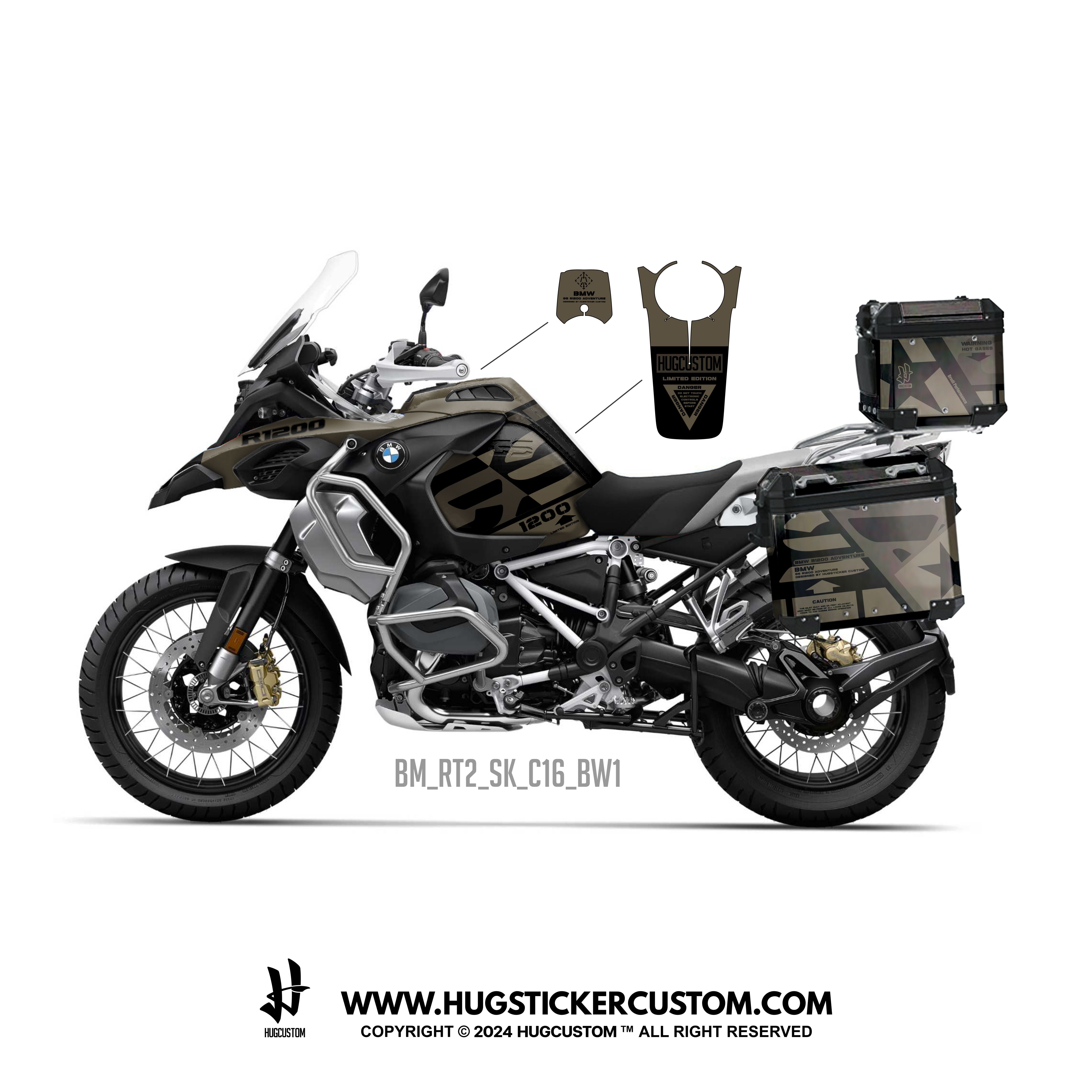 BMW R1200/1250 GS & GS Adventure Sticker – 'Journey' Design - HUGSTICKERCUSTOM 