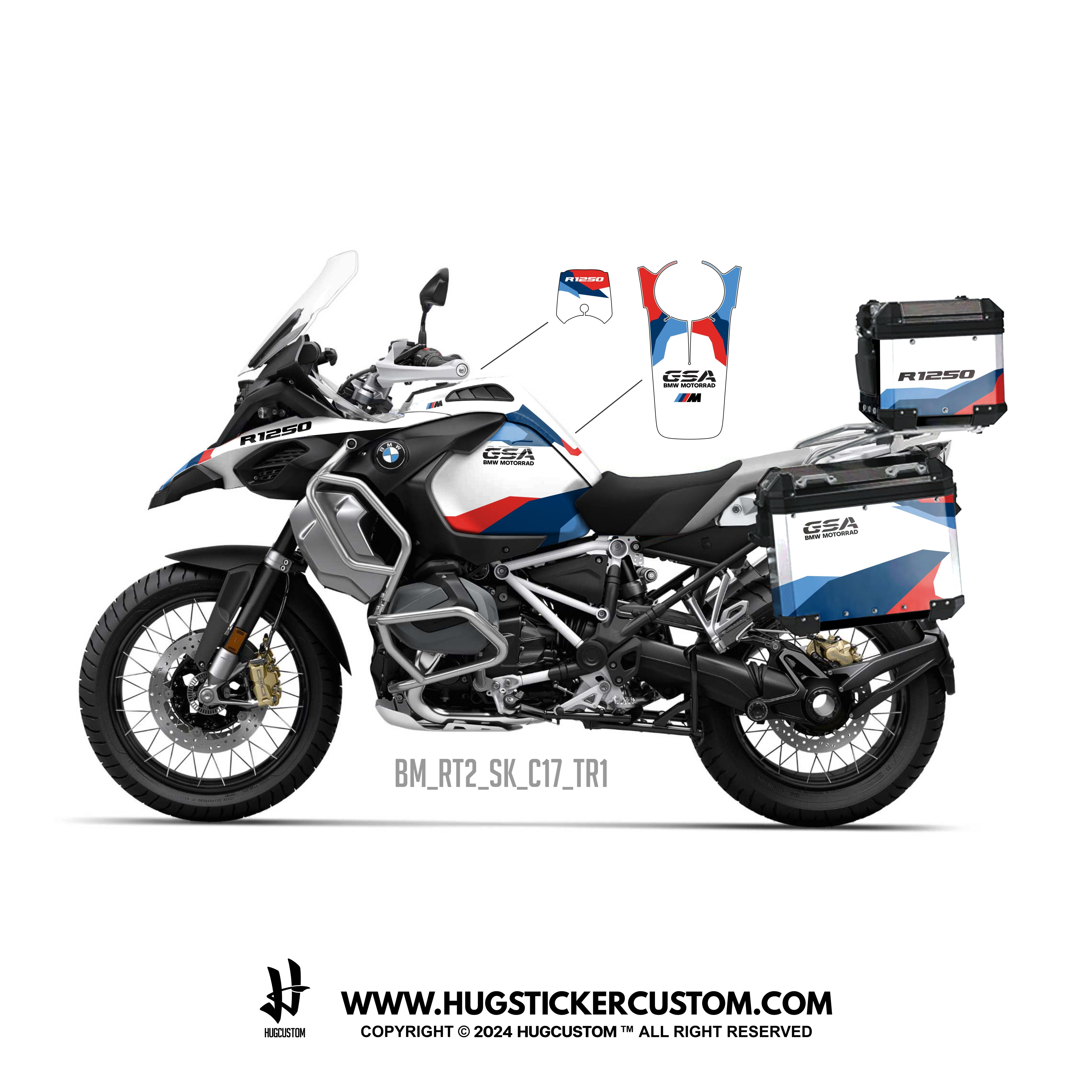BMW R1200/1250 GS & GS Adventure Sticker – 'Summit' Design - HUGSTICKERCUSTOM 