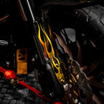 Front Fork Cover for Cruiser (FXLRST) 2015-2026 - 'Flame' Design - HUGSTICKERCUSTOM