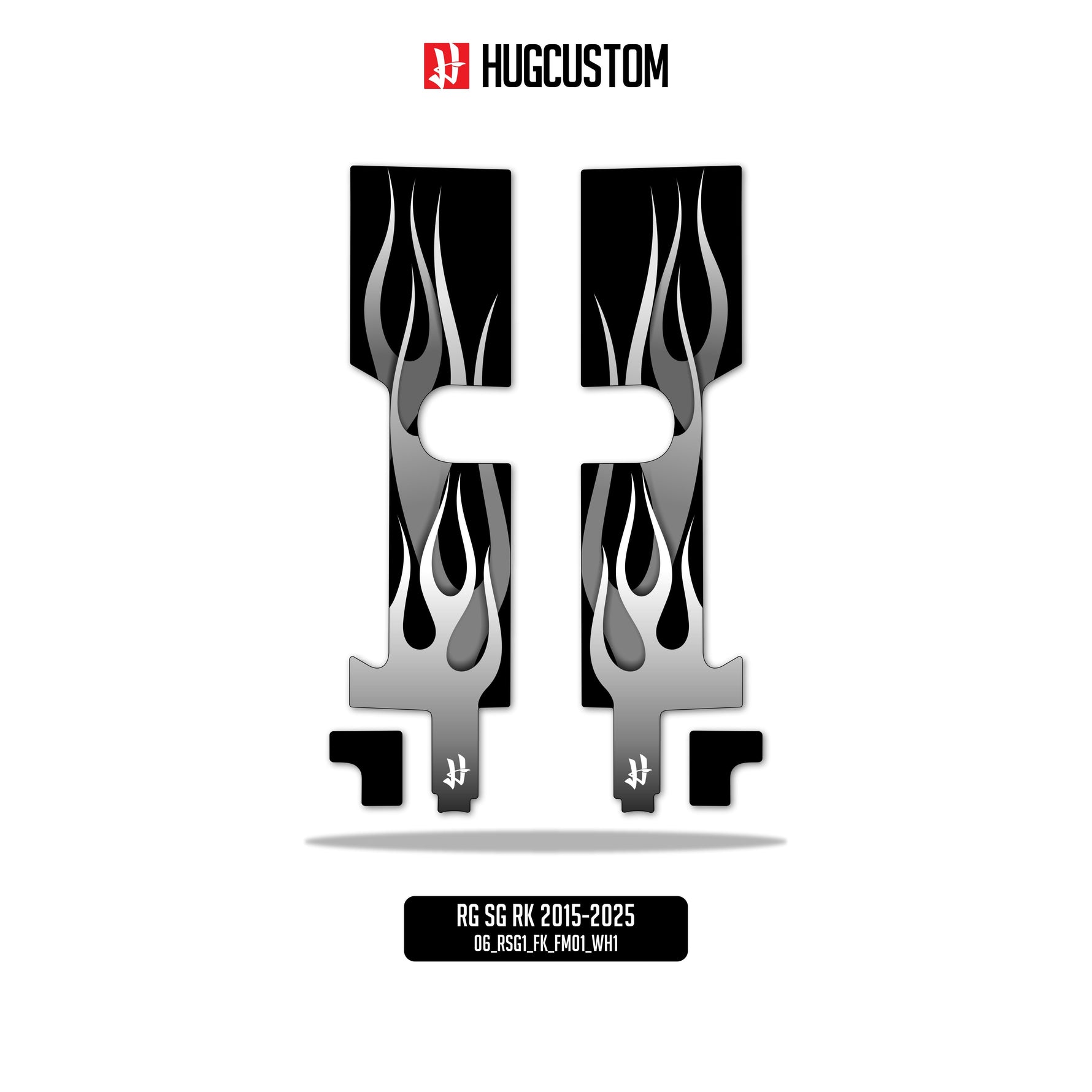 Front Fork Cover for Touring RG (FLTRXST) 2015-2026 - 'Flame' Design - HUGSTICKERCUSTOM 