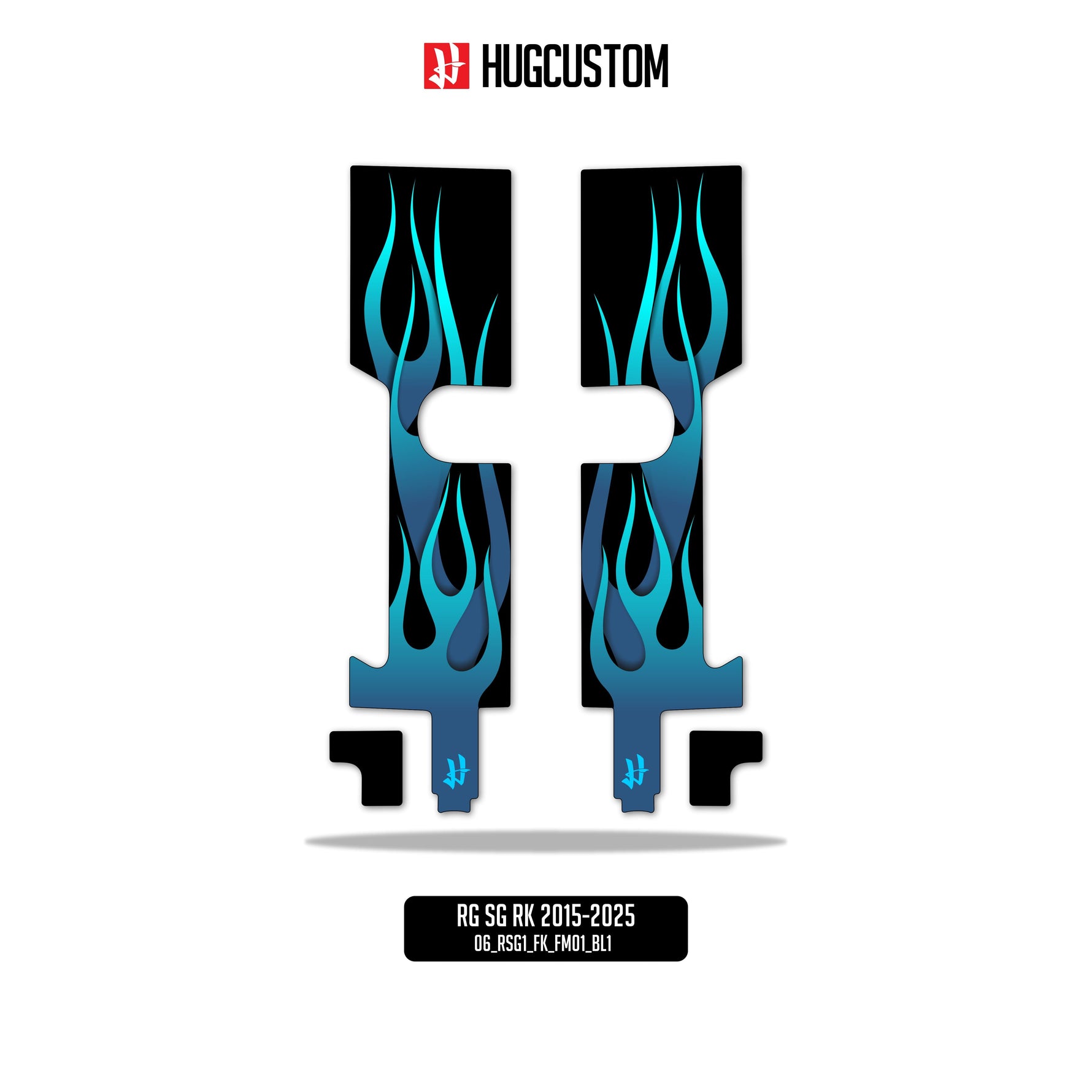 Front Fork Cover for Touring RG (FLTRXST) 2015-2026 - 'Flame' Design - HUGSTICKERCUSTOM 