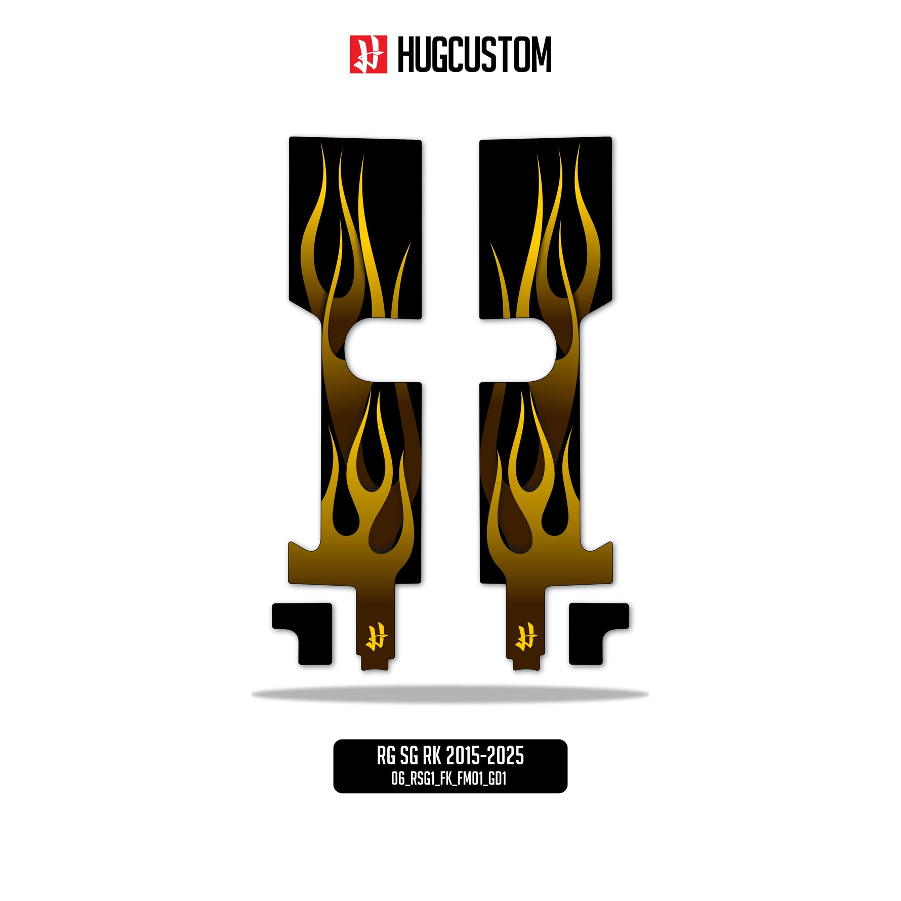 Front Fork Cover for Touring RG (FLTRXST) 2015-2026 - 'Flame' Design - HUGSTICKERCUSTOM 