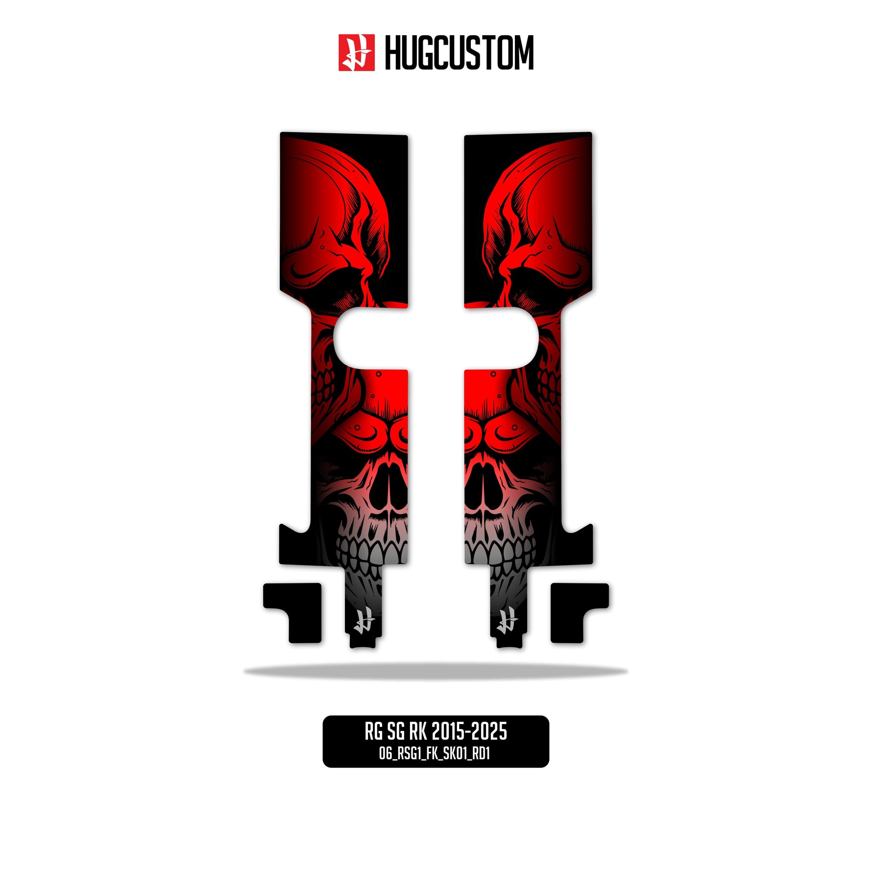 Front Fork Cover for Touring RG (FLTRXST) 2015-2026 - 'Skull' Design - HUGSTICKERCUSTOM 