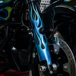 Front Fork Cover for Touring RG SG (FLTRX FLHX) 2006-2014 - 'Flame' Design - HUGSTICKERCUSTOM