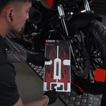Front Fork Cover for Touring SG (FLHXST) 2015-2026 - 'Flame' Design - HUGSTICKERCUSTOM
