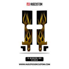 HUGSHIELD Front Fork Cover for Touring SG (FLHXST) 2024-2025 - 'Flame' Design - HUGSTICKERCUSTOM 