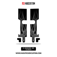 HUGSHIELD Front Fork Cover for Touring SG (FLHXST) 2024-2025 - 'Flame' Design - HUGSTICKERCUSTOM 