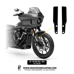 HUGSHIELD Front Fork Cover for Cruiser (FXLRST) 2015-2025 - 'Black' Design - HUGSTICKERCUSTOM 