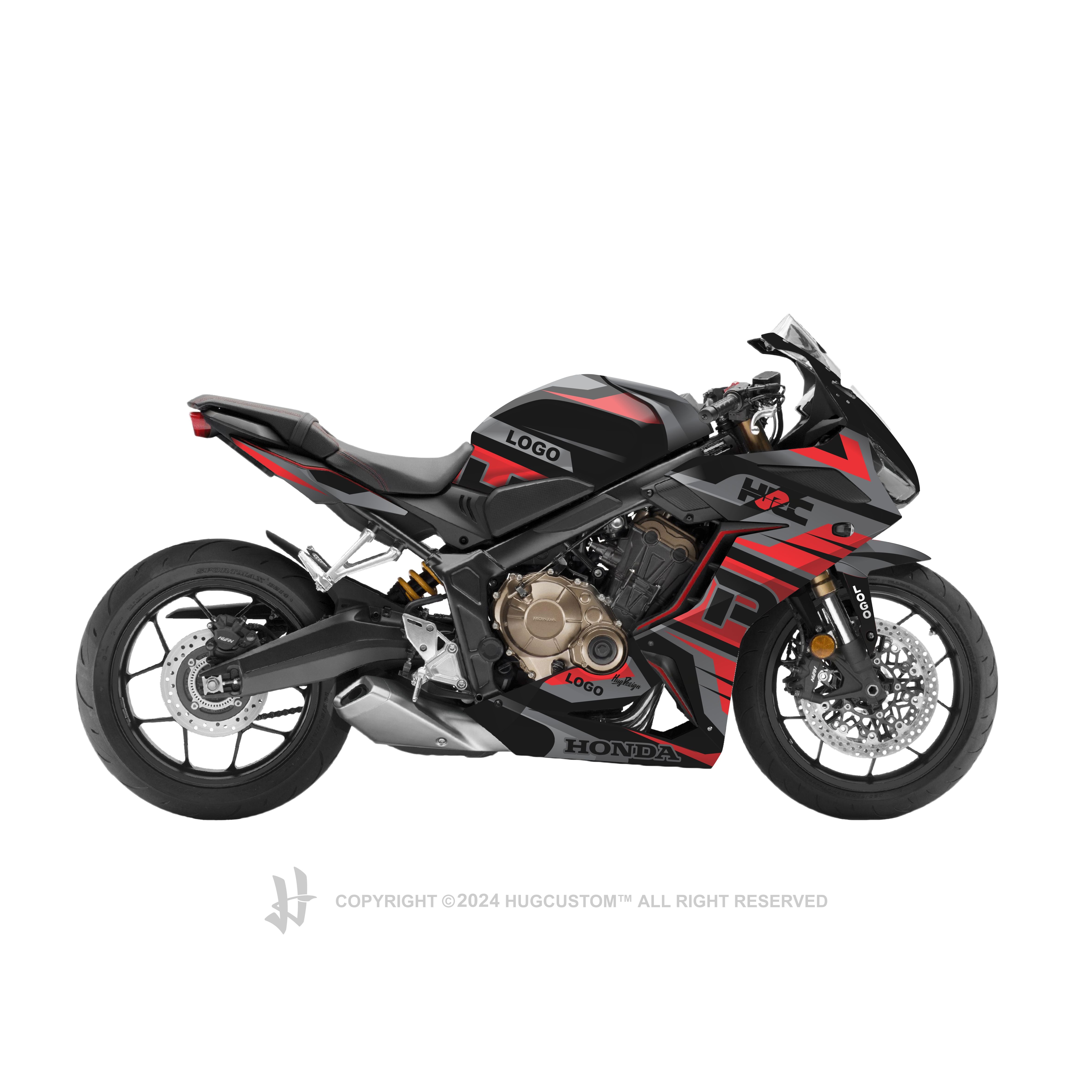 Honda CBR650R 2019-2021 Sticker - 'Race Honda' Design - HUGSTICKERCUSTOM 