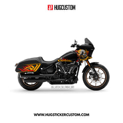 HUGCUSTOM Sticker Kit for Cruiser LRST (FXLRST) (2017-2025) - 'Burning Skeleton' Design - HUGSTICKERCUSTOM 