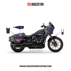 HUGCUSTOM Sticker Kit for Cruiser LRST (FXLRST) (2017-2025) - 'Bushido Blaze' Design - HUGSTICKERCUSTOM 