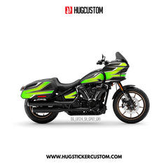 HUGCUSTOM Sticker Kit for Cruiser LRST (FXLRST) 2017-2025 - 'Racing Apex' Design - HUGSTICKERCUSTOM 