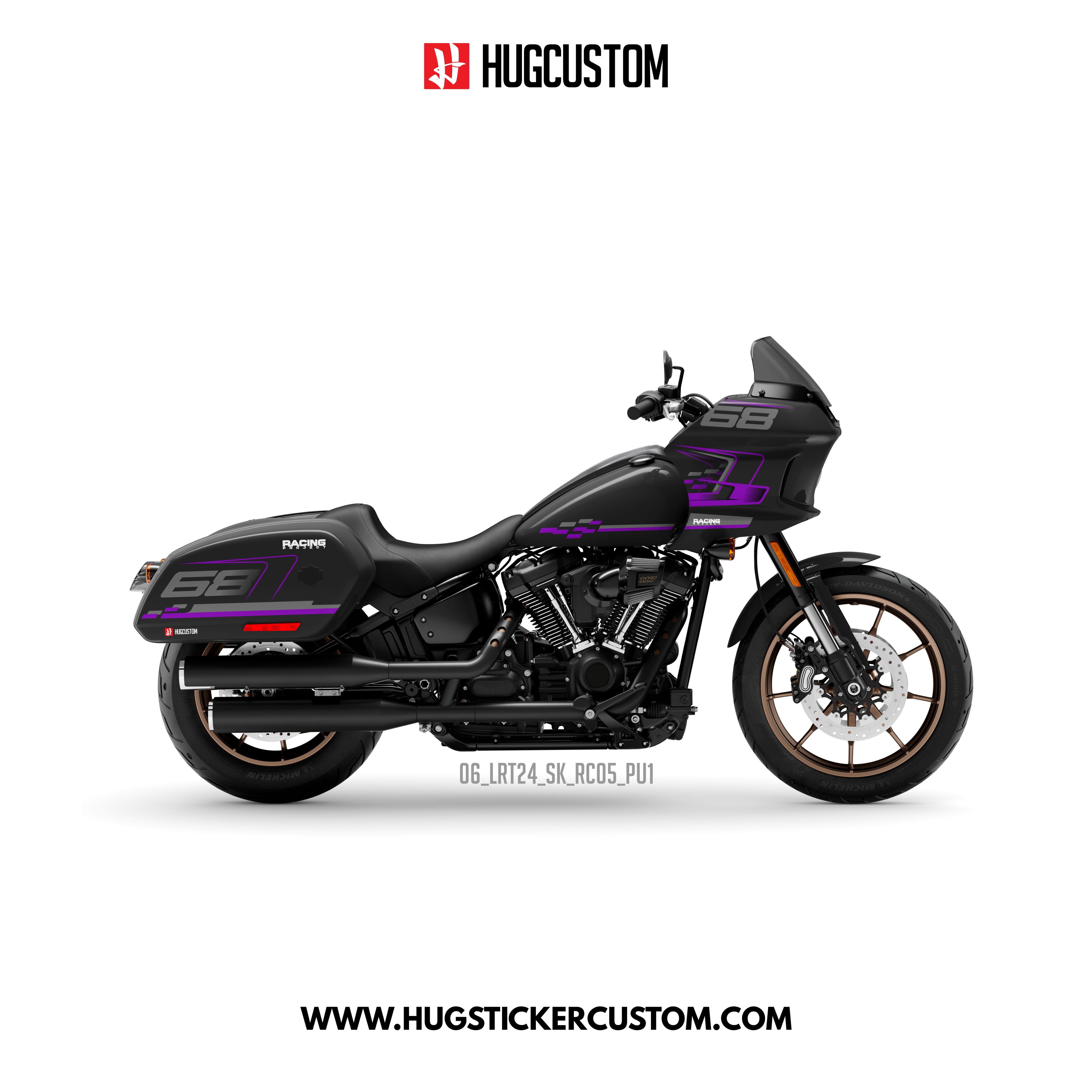HUGCUSTOM Sticker Kit for Cruiser LRST (FXLRST) (2017-2025) - 'Velocity' Design - HUGSTICKERCUSTOM 