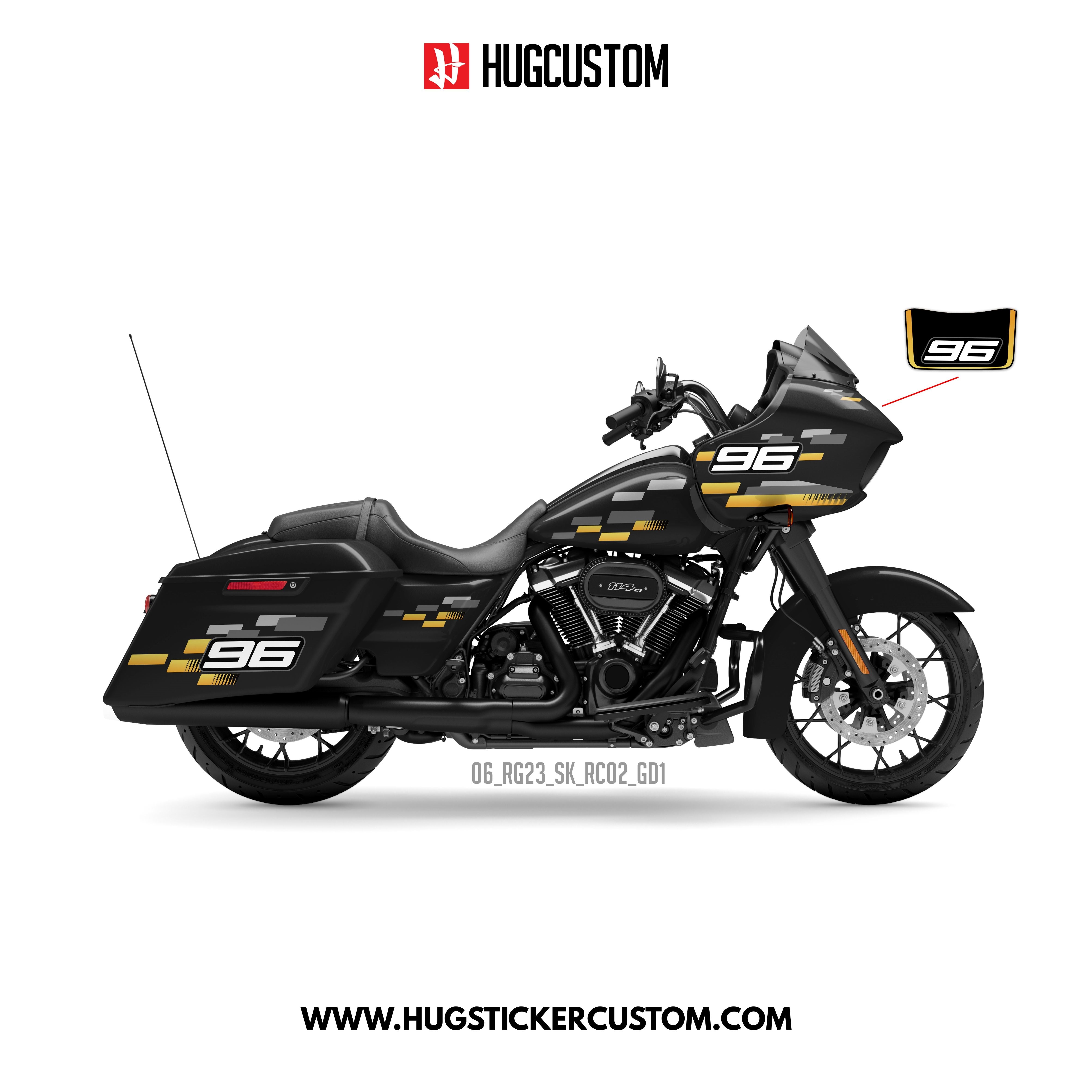 HUGCUSTOM Sticker Kit for Touring RG (FLTRX) (2015-2023) - 'Horizon Speed' Design - HUGSTICKERCUSTOM 