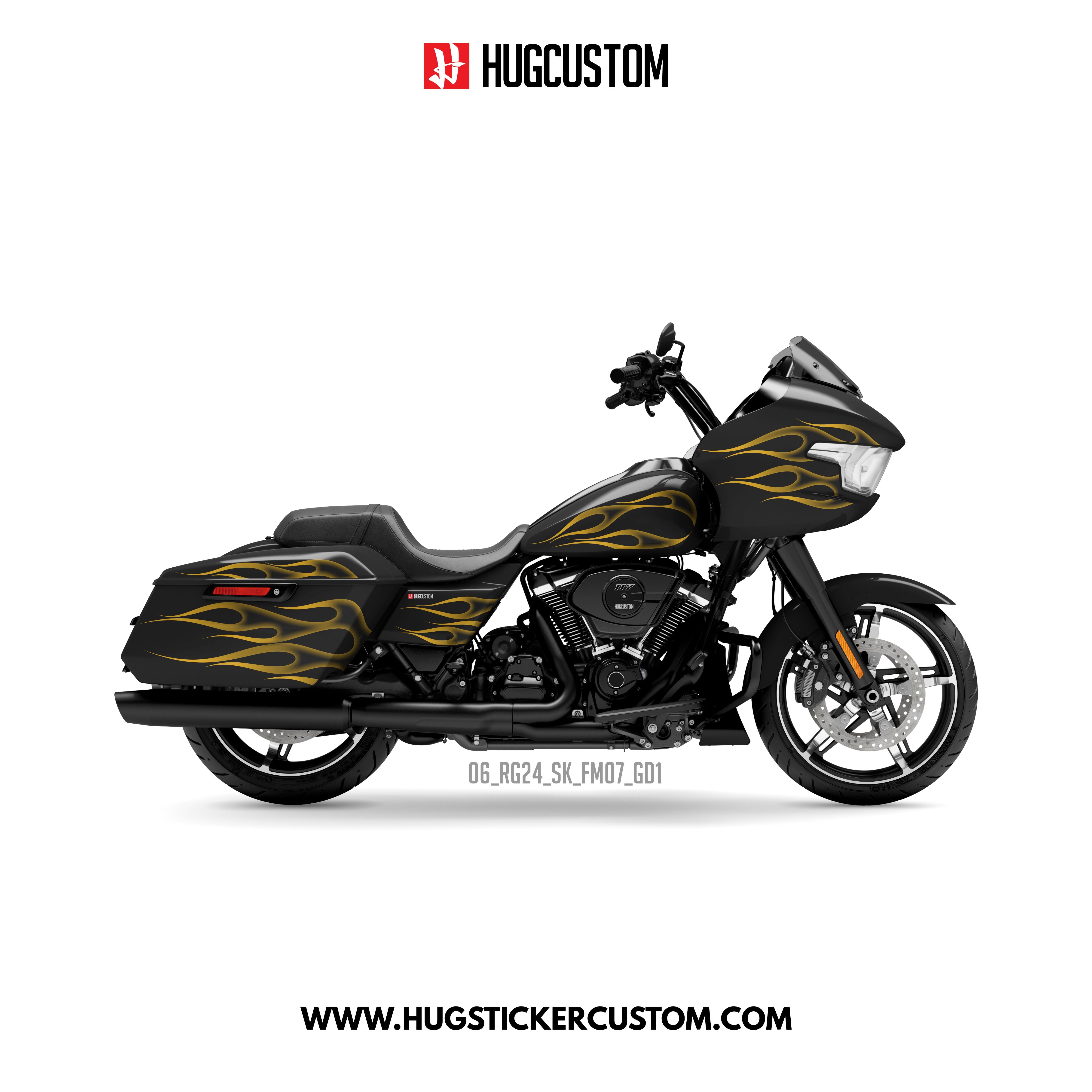 HUGCUSTOM Sticker Kit for Touring RG (FLTRX) (2024-2026) - 'Ember Shade' Design - HUGSTICKERCUSTOM 