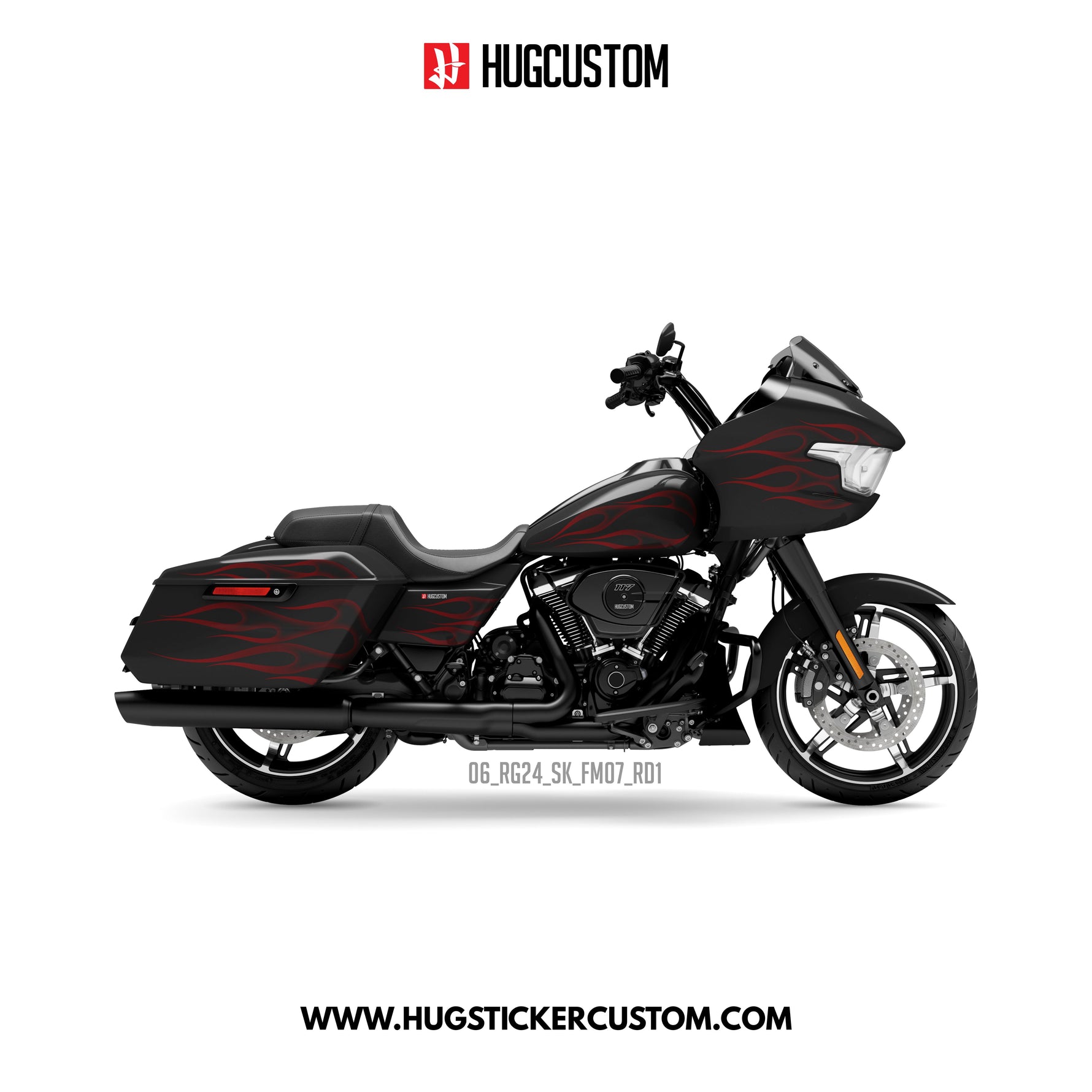 HUGCUSTOM Sticker Kit for Touring RG (FLTRX) (2024-2026) - 'Ember Shade' Design - HUGSTICKERCUSTOM 