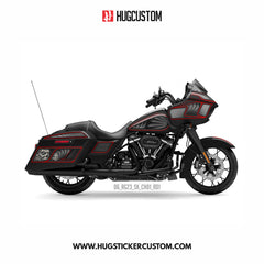 HUGCUSTOM Sticker Kit for Touring RG (FLTRXS/FLTRXST) (2015-2023) - 'Chicano Style' Design - Red - HUGSTICKERCUSTOM 