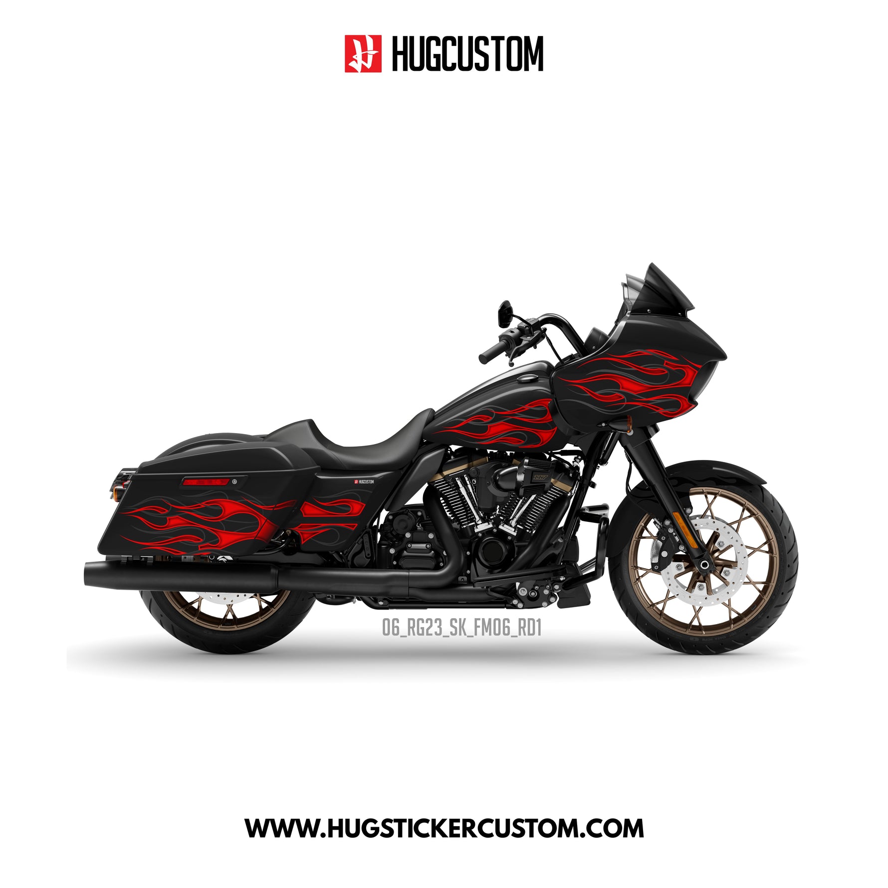 HUGCUSTOM Sticker Kit for Touring RG (FLTRXS/FLTRXST) (2015-2023) - 'Ember Legacy' Design - HUGSTICKERCUSTOM 