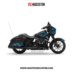 HUGCUSTOM Sticker Kit for Touring SG (FLHX) (2015-2023) - 'Blaze of Freedom' Design - HUGSTICKERCUSTOM 