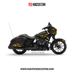 HUGCUSTOM Sticker Kit for Touring SG (FLHX) (2015-2023) - 'Blaze of Freedom' Design - HUGSTICKERCUSTOM 