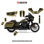 HUGCUSTOM Sticker Kit for Touring SG (FLHX) (2024-2025) - 'HiveX' Design - HUGSTICKERCUSTOM 