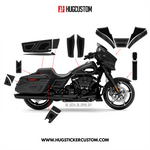 HUGCUSTOM Sticker Kit for Touring SG (FLHX) (2024-2025) - 'HiveX' Design - HUGSTICKERCUSTOM 