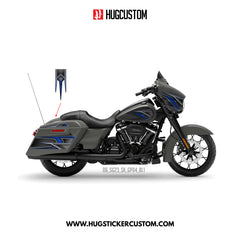 HUGCUSTOM Sticker Kit for Touring SG (FLHXS/FLHXST) (2015-2023) - 'Club Style' Design - HUGSTICKERCUSTOM 