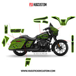 HUGCUSTOM Sticker Kit for Touring SG (FLHXS/FLHXST) (2015-2023) - 'HiveX' Design (Full Set) - HUGSTICKERCUSTOM 