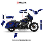 HUGCUSTOM Sticker Kit for Touring SG (FLHXS/FLHXST) (2015-2023) - 'HiveX' Design (Full Set) - HUGSTICKERCUSTOM 