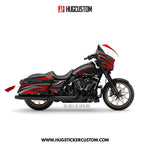 HUGCUSTOM Sticker Kit for Touring SG (FLHXS/FLHXST) (2015-2023) - 'Typhoon Slash' Design - HUGSTICKERCUSTOM 
