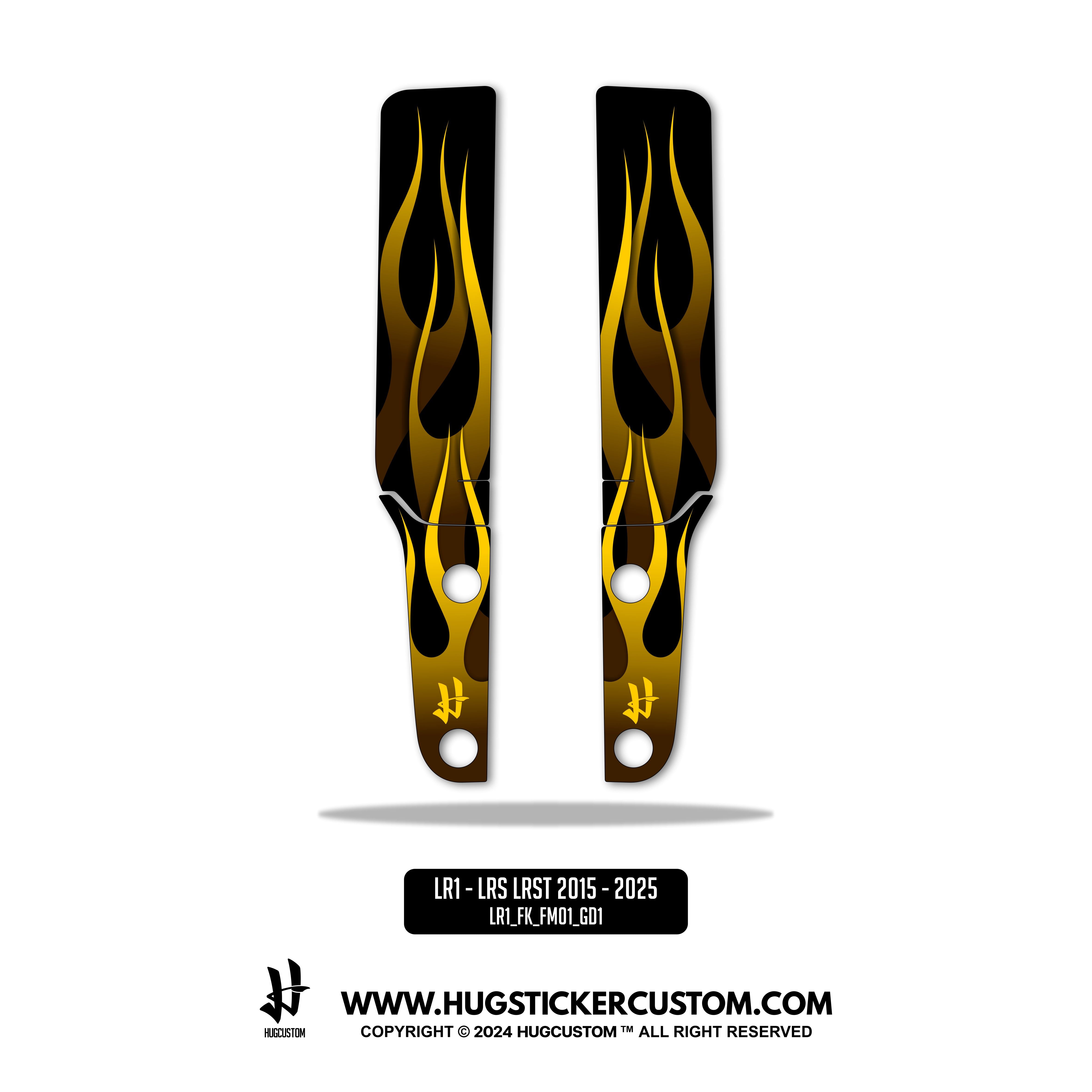 Flame Design Sticker - Enhance Your Cruiser's Look with Style