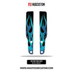 HUGSHIELD™ Front Fork Cover for Cruiser (FXLRST) 2015-2025 - 'Flame' Design - HUGSTICKERCUSTOM 