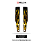 HUGSHIELD™ Front Fork Cover for Cruiser (FXLRST) 2015-2025 - 'Flame' Design - HUGSTICKERCUSTOM 