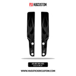HUGSHIELD™ Front Fork Cover for Cruiser (FXLRST) 2015-2025 - 'Flame' Design - HUGSTICKERCUSTOM 