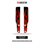 HUGSHIELD™ Front Fork Cover for Cruiser (FXLRST) 2015-2025 - 'Flame' Design - HUGSTICKERCUSTOM 