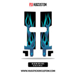 HUGSHIELD™ Front Fork Cover for Touring RG (FLTRXST) 2015-2025 - 'Flame' Design - HUGSTICKERCUSTOM 