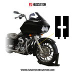 HUGSHIELD™ Front Fork Cover for Touring RG SG (FLTRX FLHX) 2006-2014 - 'Black' Design - HUGSTICKERCUSTOM 