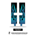 HUGSHIELD™ Front Fork Cover for Touring RG SG (FLTRX FLHX) 2006-2014 - 'Flame' Design - HUGSTICKERCUSTOM 